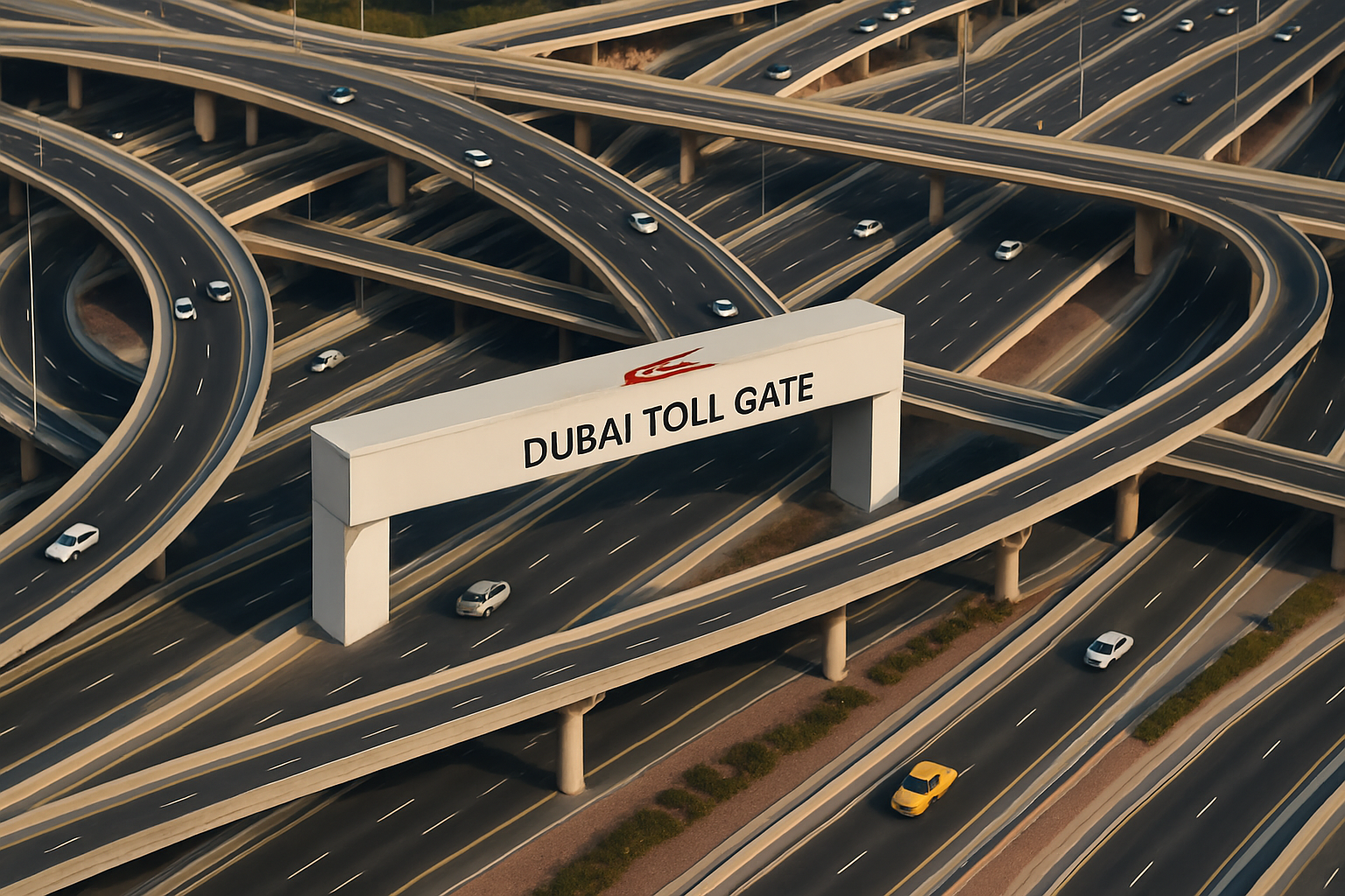 Image of efficient Dubai toll road system