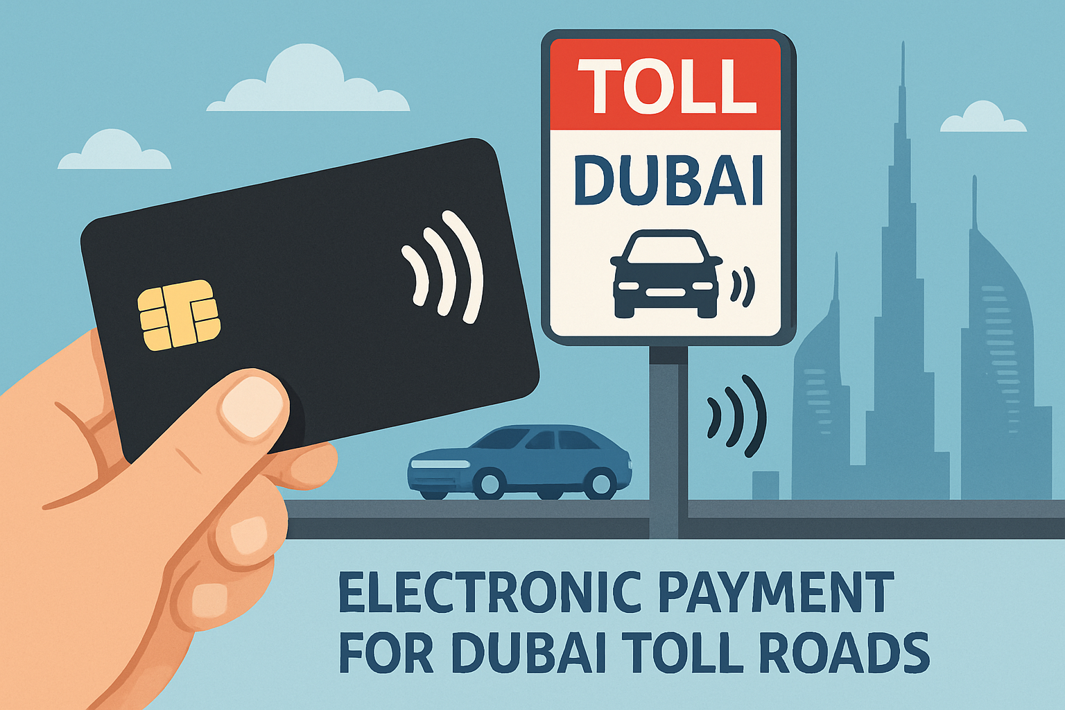 Image of electronic payment for Dubai toll roads